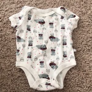 Rosie Pope 3-6M White bunny rabbit onesie